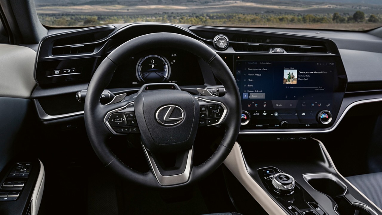 Lexus RZ drivers cockpit